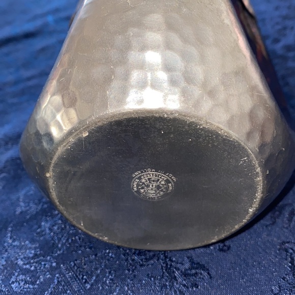 KMD Royal Holland Daalderop Pewter & Amber Pinched Glass Bottle Decanter - Picture 13 of 13